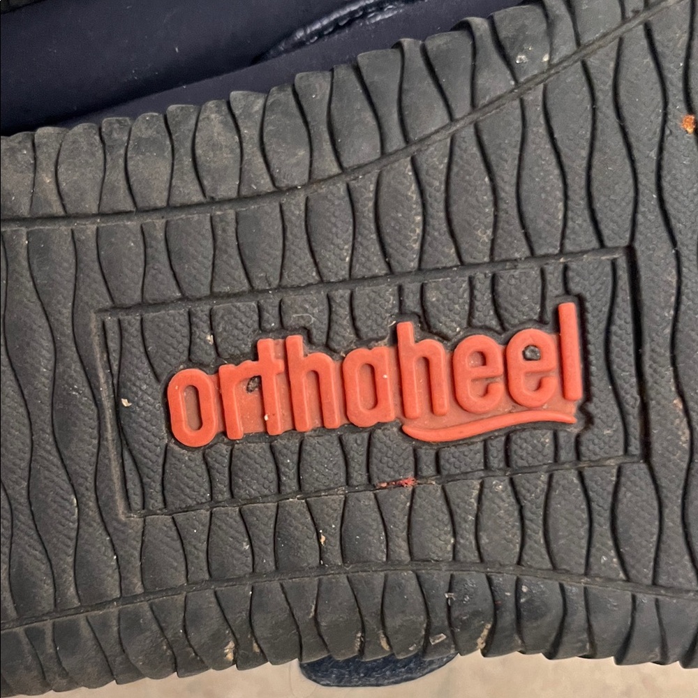 Orthaheel Navy Leather Loafers with Strap - Picture 6 of 8